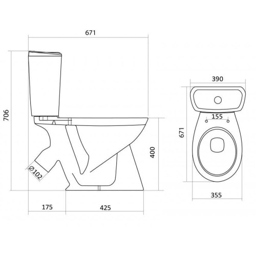 Унитаз-компакт SANTEK 