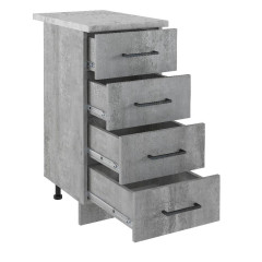 Стол рабочий EVA GOLD 40 светлый цемент (4 ящика)