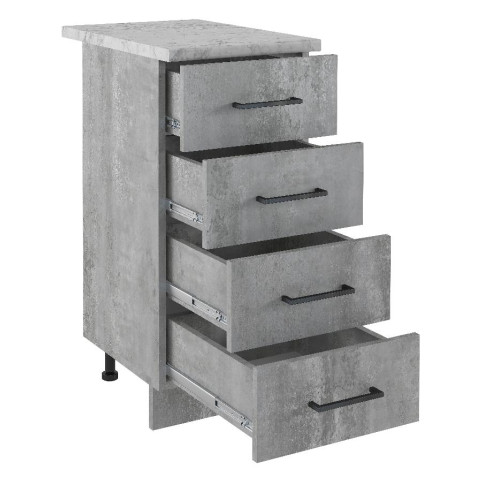 Стол рабочий EVA GOLD 40 светлый цемент (4 ящика)