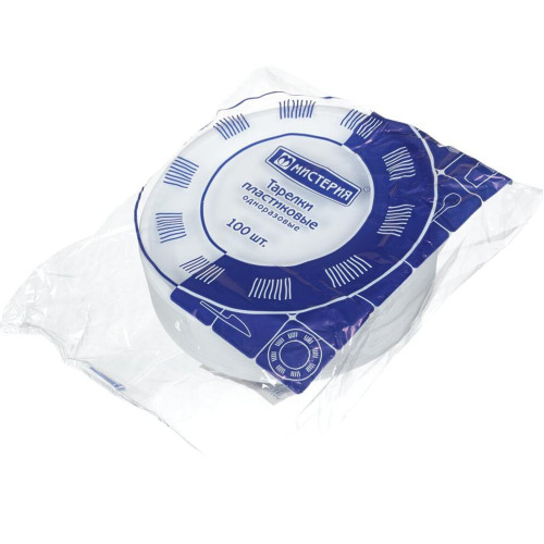 Набор одноразовых тарелок D 205мм 100шт Мистерия 120100