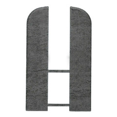 Заглушка торцевая для вспененного плинтуса Классик 80мм/Лофт серый 437