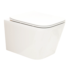 Унитаз-подвесной EVA GOLD K634 белый, сид. дюропласт тонкое, безободковый