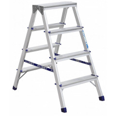 Стремянка АЛЮМЕТ двухсторонняя (AD7204) алюминий 4 ступ