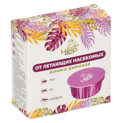 Шашка дымовая HELP от комаров, мух и ос