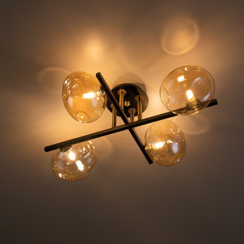 Светильник Люмис 21127/4 BK 4х40W G9 d550 h205 черный