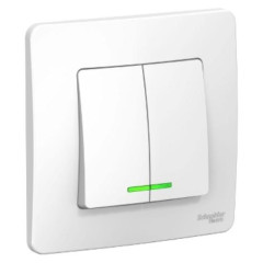 Выключатель 2-кл BLANCA 10А с подсветкой бел. SchE BLNVS010511
