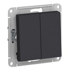 Выключатель 2-кл AtlasDesign 10А карбон SchE ATN001051