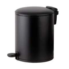 Ведро для мусора PERFECTO LINEA черное 5л с педалью Black Onyx