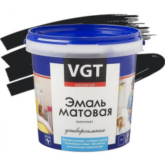 Эмаль в/д VGT акрил. 1179 универсал Матовая Черная 1кг