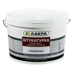 Штукатурка Лакра роллерная декоративная  с эффектом короеда белая 15 кг