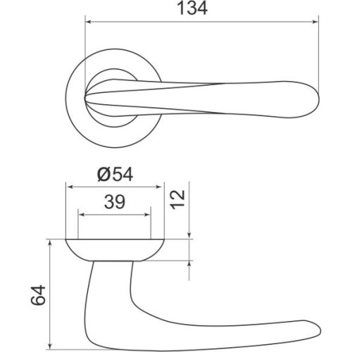 Ручки раздельные ARMADILLO R.LD54.Pava (Pava LD42) CP-8 хром TECH (31871)