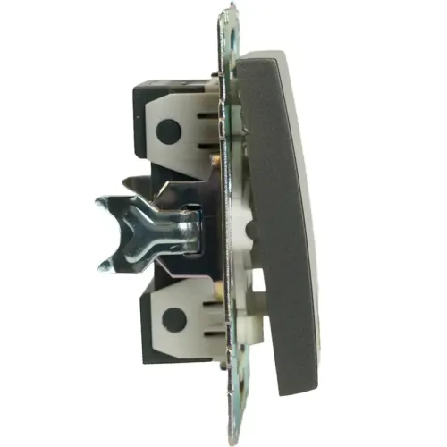 Переключатель 1-кл Катрин перекрестный графит GLS10-7110-06