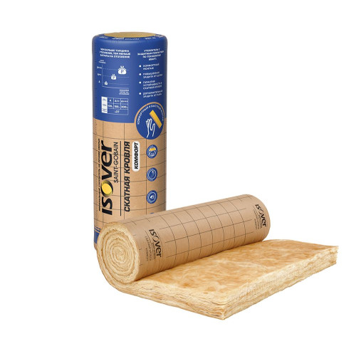 Утеплитель мин/ват ISOVER Скатная Кровля Комфорт 150х1220х4000/Е/К; 0,732м3; 4,88 м2; 18рул/пал