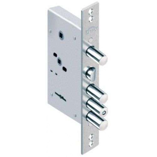 Замок врезной б/руч. ЭЛЬБОР 3В1-02-22 сувальдный, (3 стержн.,защелка, задвижка) (151569)