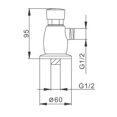 Кран для писсуара нажимной FRAP F7201