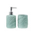 Набор для ванной 2 предмета «Листва» (дозатор, стакан), цвет зеленый