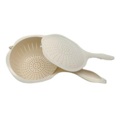 Дуршлаг Spark Plast с крышкой слоновая кость (860852)