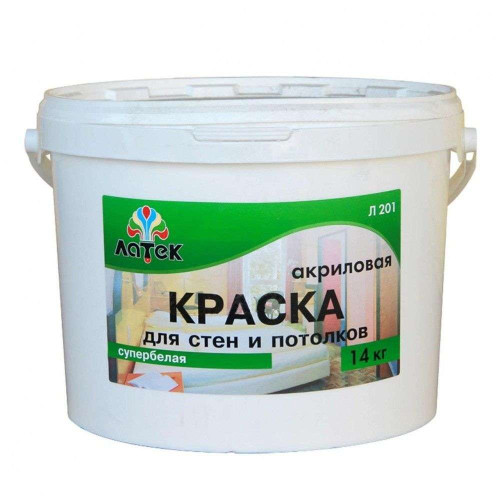 Краска в/д ЛАТЕК Л 201 для Стен и Потолков 14кг