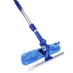 Окномойка VETTA двухсторонняя (скребок+микрофибра) телескопический черенок 105см (444-068)