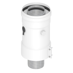 Дымоход коаксиальный адаптер вертикальный ф 60/100 белый, универсальный VIVAT