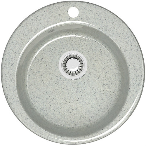 Мойка комп. глянц. MARRBAXX круглая Виктори Z30/Q10 475х180мм, светло серая, сифон