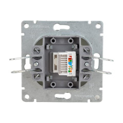 Розетка PC UNIVersal Афина, серебро A0051-S