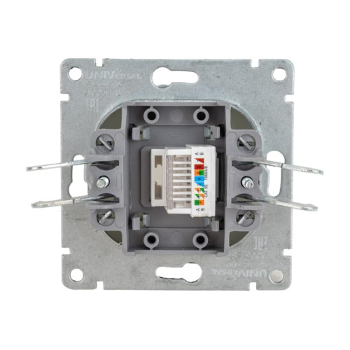 Розетка PC UNIVersal Афина, серебро A0051-S