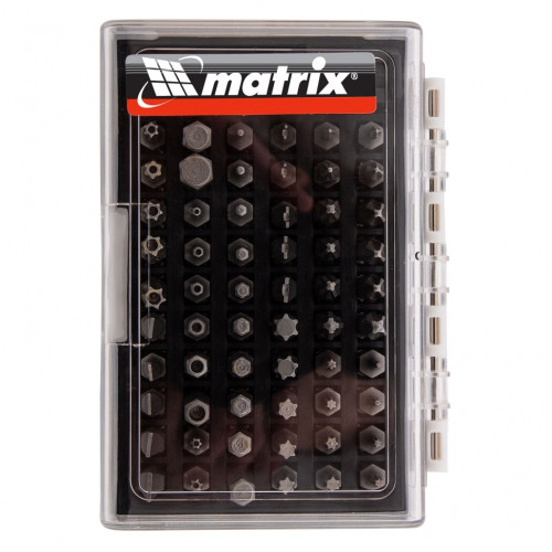 Набор бит MATRIX с магнитным держателем, CrV,61шт (11387)