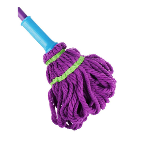 Швабра VETTA с отжимом, с насадкой из микрофибры, 113см, металл, пластик (444-141)