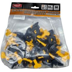 СВП DECOR многоразовая 1,4 мм, 50 шт + ключ (402-014)