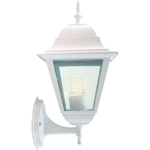 Светильник уличный ЭЛЕКТ Леда Е27 60Вт IP44 пласт. белый 4-гран. 35х20см(621918)