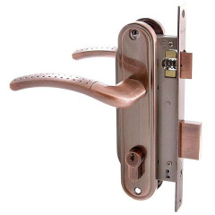 Замок врезной с руч. АЛЛЮР 132/1 (медь) (11965)