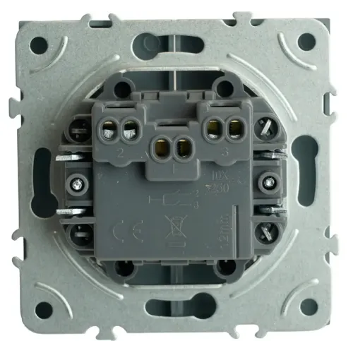 Выключатель 2-кл ЭМИЛИ платиново-серый RSW10-5104-10