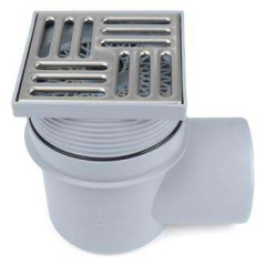 Трап кан. гориз. ф 110 реш. 150х150 нерж, сухой гидрозатвор TQ1612