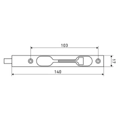 Шпингалет торцевой АЛЛЮР 01-140 СР хром (20456)