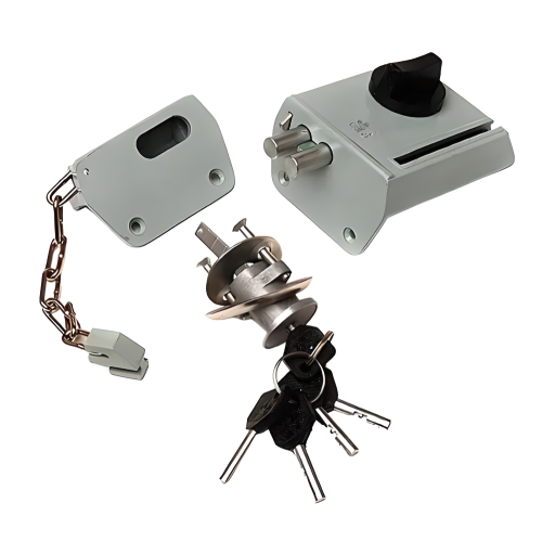 Замок накладной BORDER 86800 ЗНД1А-К(Л)/А  г.Рязань серый (06642)