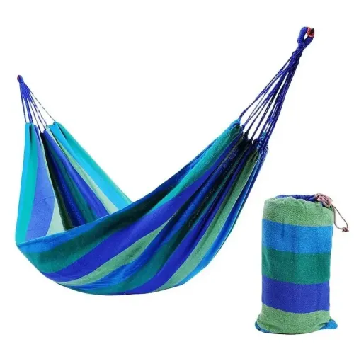 Гамак тканный 190*100 (до 100кг) хлопок+полиэстер полосатый (681691)