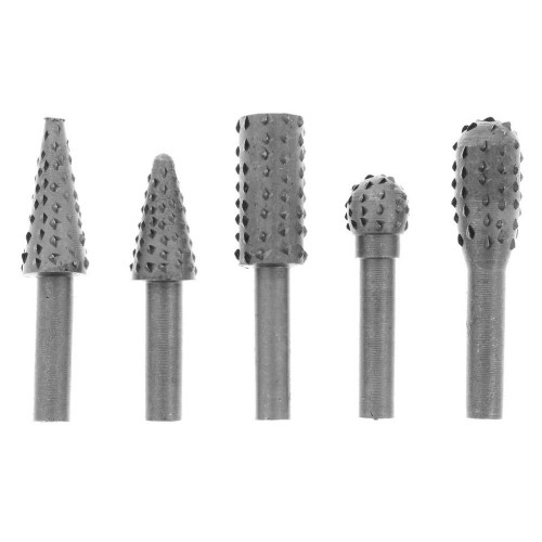 Шарошки абразивные FIT по дереву, 5 шт (36455)