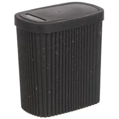 Ведро для мусора 1,9л ECONOVA пластик, прямоуг, черный гранит 435204450 (498470)