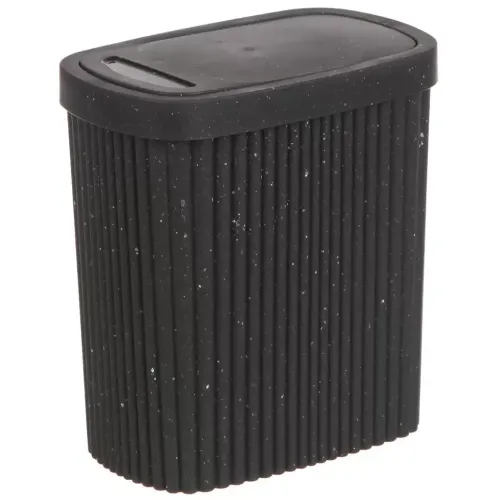 Ведро для мусора 1,9л ECONOVA пластик, прямоуг, черный гранит 435204450 (498470)