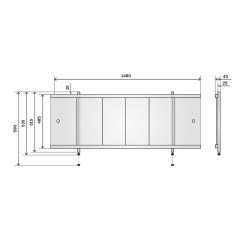 Экран для ванны ALAVANN 