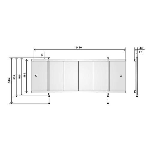 Экран для ванны ALAVANN 