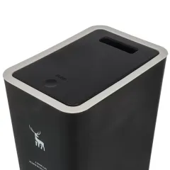 Ведро для мусора 9 л, прямоугольный, черный, Y4-8661 (479311)