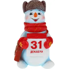 Украшение ёлочное Снеговичек с календарем 7х4,5см полирезина (8\4005)