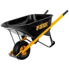 Тачка садово-строительная 140л/230кг Denzel 1 колесная 15х6.00-6, усиленная (68999)