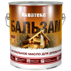 Бальзам Акватекс, натуральное масло для древесины БЕСЦВЕТНЫЙ 0,75л