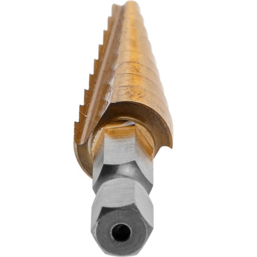 Сверло по мет. ступенчатое ВОЛАТ HSS TIN 4-12 мм (87020-12)