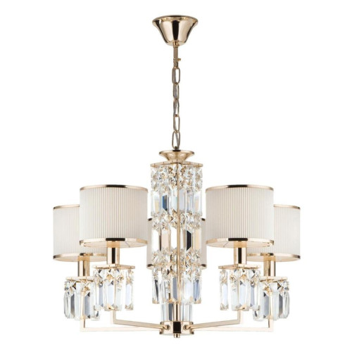 Светильник EUROSVET 10099/5 хром/прозрачный хрусталь Strotskis