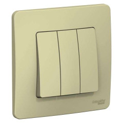 Выключатель 3-кл BLANCA 10А  беж. SchE BLNVS100507