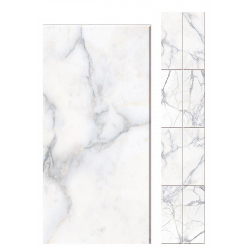 Панель ПВХ Unique 2,7*0,25*8 Натуральный мрамор белый (лазерная печать) (12)
